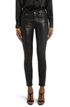 TOM FORD LAMBSKIN LEATHER SKINNY ANKLE PANTS