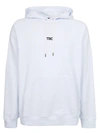 14 Bros Logo Drawstring Hoodie In White