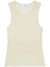 Ami Alexandre Mattiussi Round-neck Ribbed-trim Tank Top In White