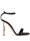 Aquazzura Twist 105 Suede Sandal In Black
