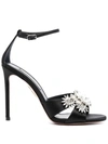 Aquazzura Margarita 110mm Crystal-embellished Sandals In Black