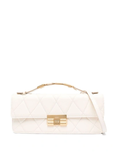 Bally Logo-lettering Quilted Leather Crossbody Bag In White