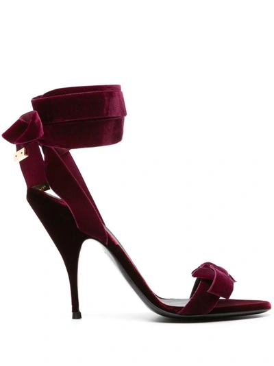 Bally Anitta 105mm Bow-detail Sandals In Red