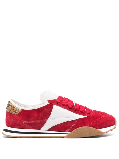 Bally Sneakers In Ruby/white