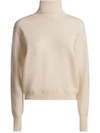 Bally Long Sleeves Textured Knit Crewneck In Bone