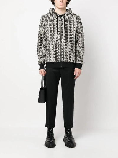 Balmain Sweaters In Ivory/black