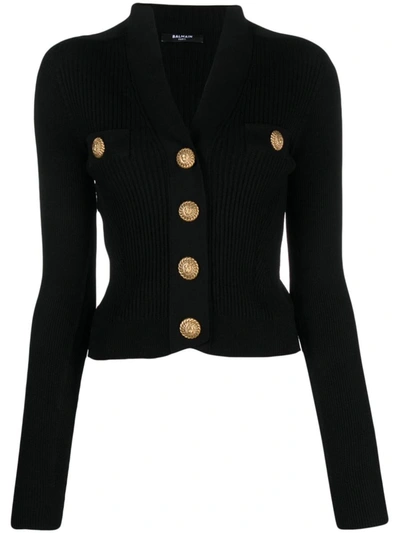 Balmain Sweaters In Black