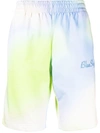 Blue Sky Inn Embroidered-logo Tie-dye Shorts In Multicolour