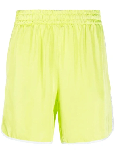 Blue Sky Inn Contrasting-sides Track Shorts In Green