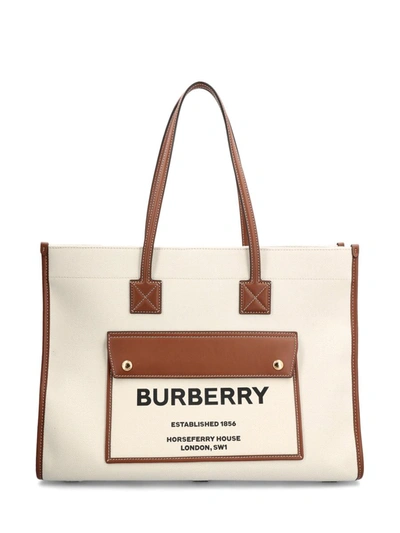 Burberry Handbags In Natural/tan