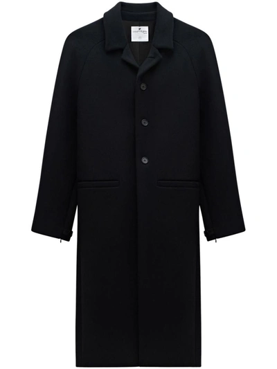 Courrèges Zipped-sleeves Single-breasted Coat In Black