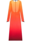Courrèges Gradient Sunset Second-skin Dress In Gradient Sunset