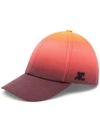 Courrèges Courreges Women Shaded Effect Cotton Cap In Gradient Sunset