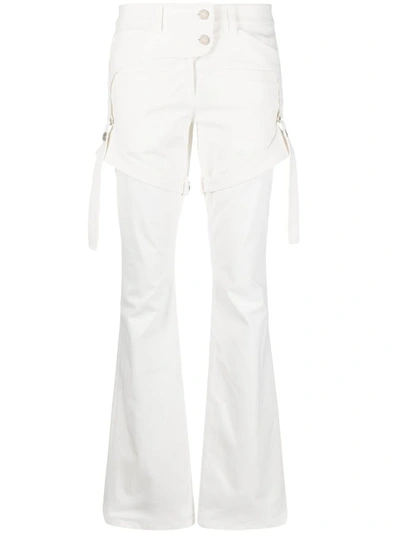 Courrèges Racer Cotton Pants In White