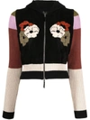 Etro Hooded Wool Zip-up Cardigan In .