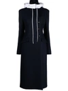 Ferragamo Coats In New Navy