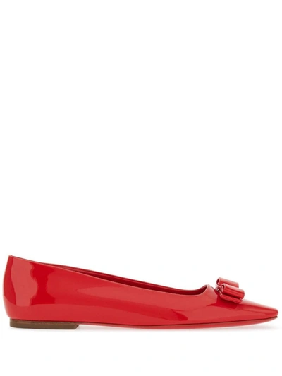 Ferragamo Flat Shoes In Red