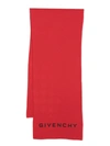 Givenchy 4g-motif Logo-embroidered Scarf In Red