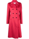 Lanvin Double-breasted Cashmere Coat In Pink