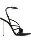 Le Silla 115mm Heel Open Toe Sandals In Black
