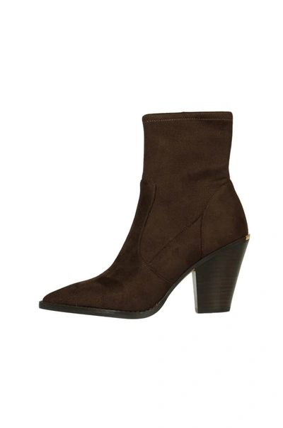 Michael Kors Dover Heeled Boots In Brown