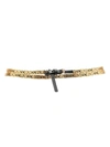 Moschino Versatile Leather Chain Link Belt In Black
