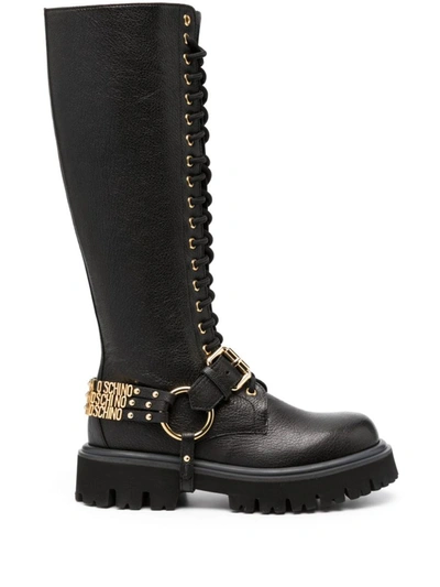 Moschino Boots In Black