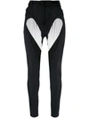 Mugler Contoured High-waisted Skinny Trousers In Black