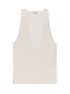 Saint Laurent Cassandre Sleeveless Top In Naturel