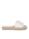 Tory Burch Slider-espadrillas In White