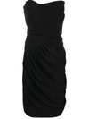 Vivienne Westwood Gathered-detail Strapless Dress In Black