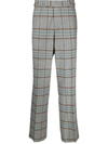 Vivienne Westwood Plaid Check Straight Leg Trousers In Blue