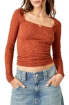 FREE PEOPLE HAVE IT ALL SQUARE NECK KNIT TOP
