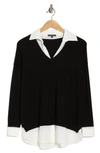 ADRIANNA PAPELL TWOFER SWEATER