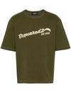 Dsquared2 Logo-embroidered T-shirt In Green