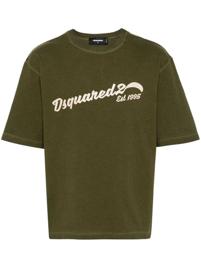 Dsquared2 Logo-print T-shirt In Green