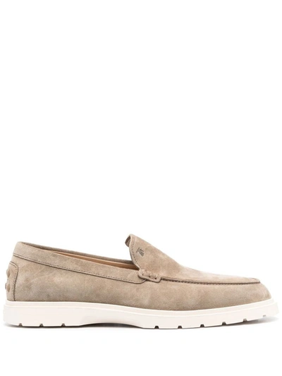 Tod's Suede Moccasins In Brown