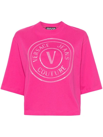 Versace Jeans Couture T-shirts And Polos In Fuchsia