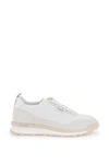 Thom Browne White Low-top Sneakers With Tricolor Stripe Detail