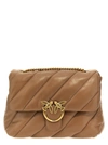 PINKO BIG LOVE BAG PUFF MAXI QUILT CROSSBODY BAGS BEIGE