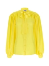 MSGM BOW SHIRT SHIRT, BLOUSE YELLOW