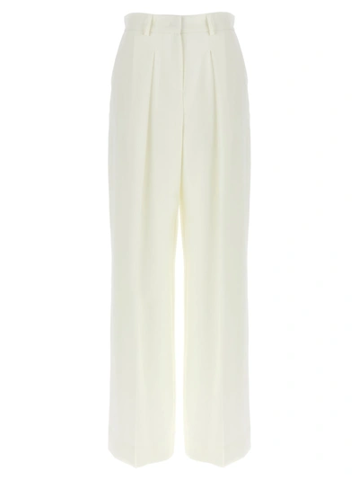 Karl Lagerfeld Wide Leg Suiting Pants In Soft White