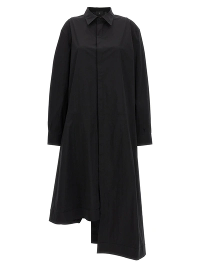 Y-3 X Adidas Midi Shirt Dress In Black