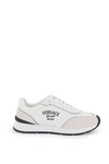 Versace Logo-embroidered Panelled Sneakers