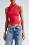 Diesel M-onervax-top Logo Tank Top In Red