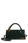 JACQUEMUS LE CHIQUITO LONG CROC EMBOSSED LEATHER CONVERTIBLE BAG