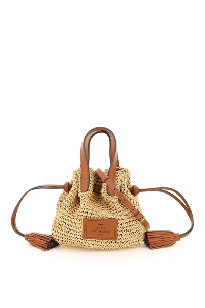 Anya Hindmarch Raffia Handbag In Mixed Colours