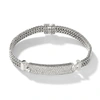 John Hardy Rata Chain Station Bracelet In White Diamond