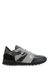 Valentino Garavani Rockrunner Camouflage Laminated Sneaker In Green