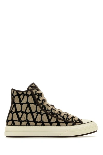 Valentino Garavani Toile Iconographe Totaloop High-top Sneakers In Multicolor